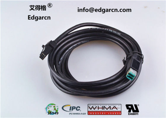 Elektroniczne wiązanie elektroniczne Pvc Kabel zasilający USB Czarny kolor do Verifone