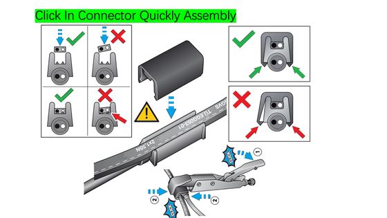 5A-20A łącznik przewlekły typu Click-In Automotive Wiring Harness z zoptymalizowanym wsparciem kablowym i światłami jednoosobowymi