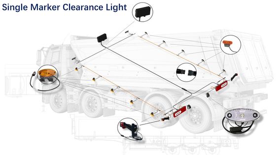 5A-20A łącznik przewlekły typu Click-In Automotive Wiring Harness z zoptymalizowanym wsparciem kablowym i światłami jednoosobowymi