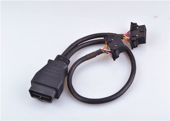 Dostosowany kabel diagnostyczny Obd Ii 16 Pin męski na żeński złącze do zaciskania