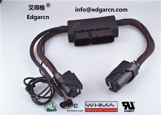 Czarny przewód elektryczny Bosch, zespół wiązki przewodów silnika Ecu Iso9001